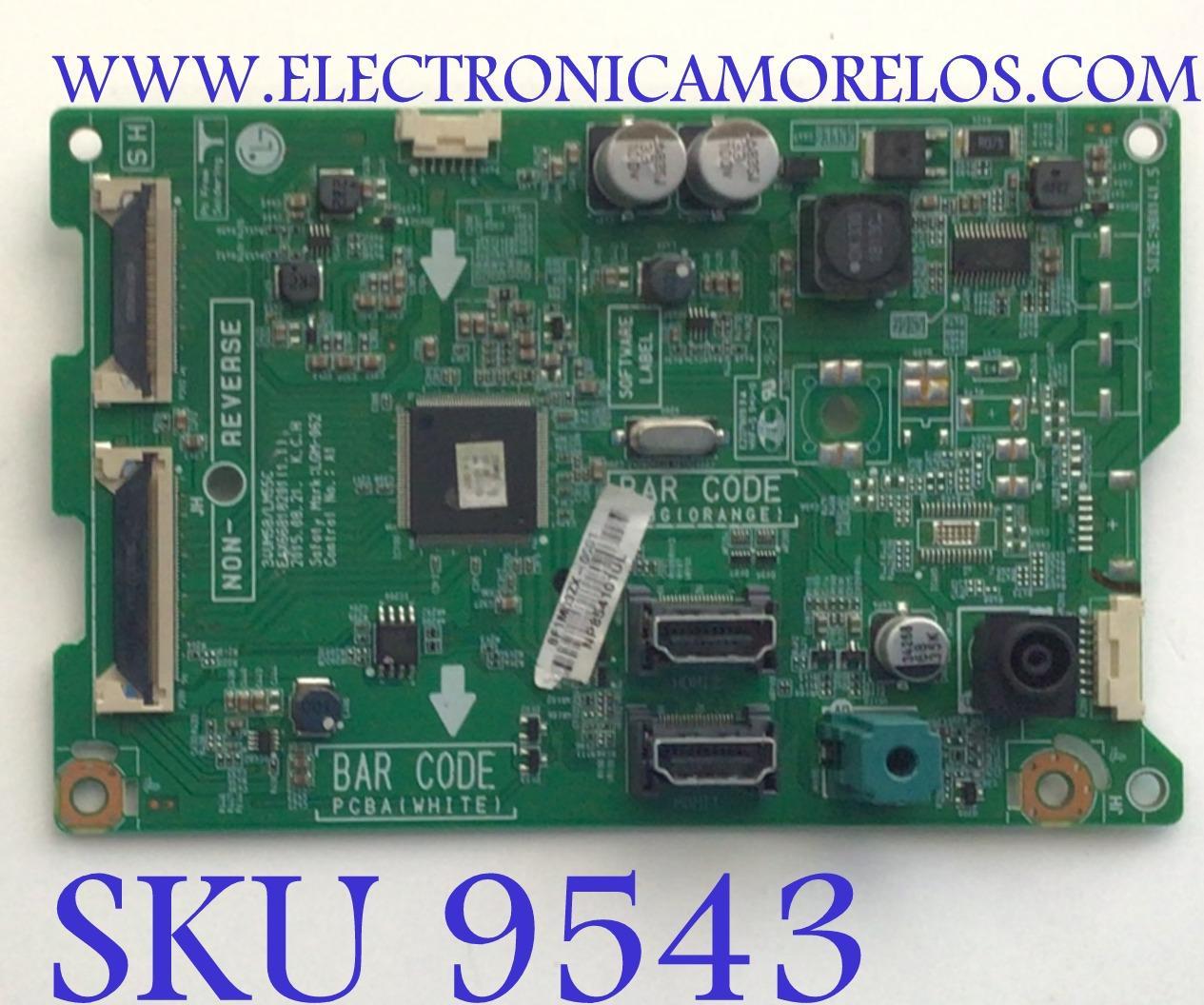 MAIN PARA MONITOR LG / NUMERO DE PARTE EAX66818201 / EAX66818201 / NUMERO DE PANEL LM250WW1 (SS)(A2) / MODELO 25UM58-P